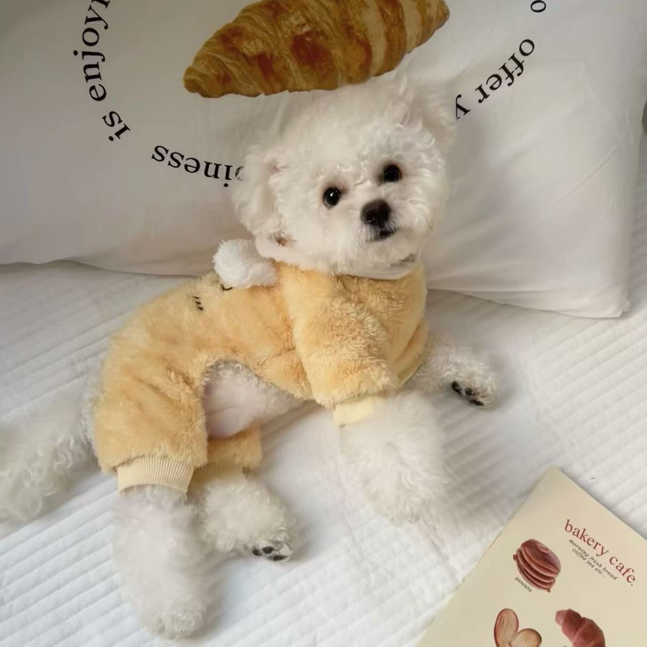 T933 Pullable dog clothes autumn and winter warm small puppy small body Bichon Yorkshire Maltese four-legged fleece