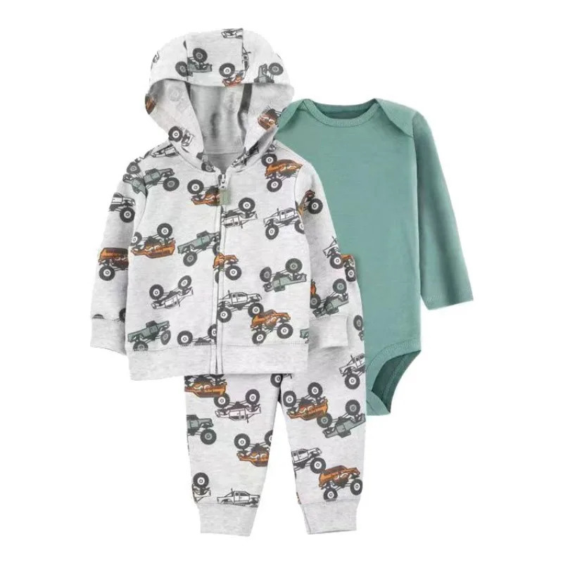 3PCS borns Baby Clothes Set Cute Animal Cartton Kids Clothing Sets 0-24M Bebe Hooded Jacket Trousers Bodysuits Child sets 250813