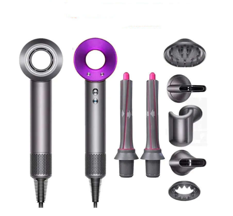 7-In-1 Curling-Iron Scalp-friendly Negative-Ion Care Quick-Dry Silent High-Speed Multi-Function Hair Dryer