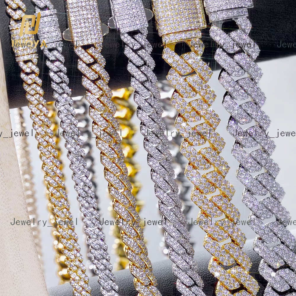 NUOYA Wholesale 6MM Gold Cuban Link Chain for Men Hip Hop Iced Out Diamond Cuban Necklace Women Fine Jewelry