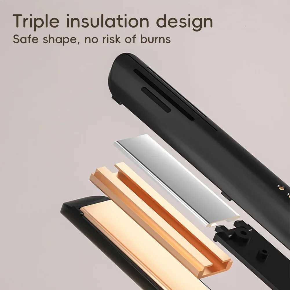 Professional Adjustable Temperature Curling Iron Fast Heating Straightening Straight Clip Ceramic Dual-use Styling Tools for Women W250814