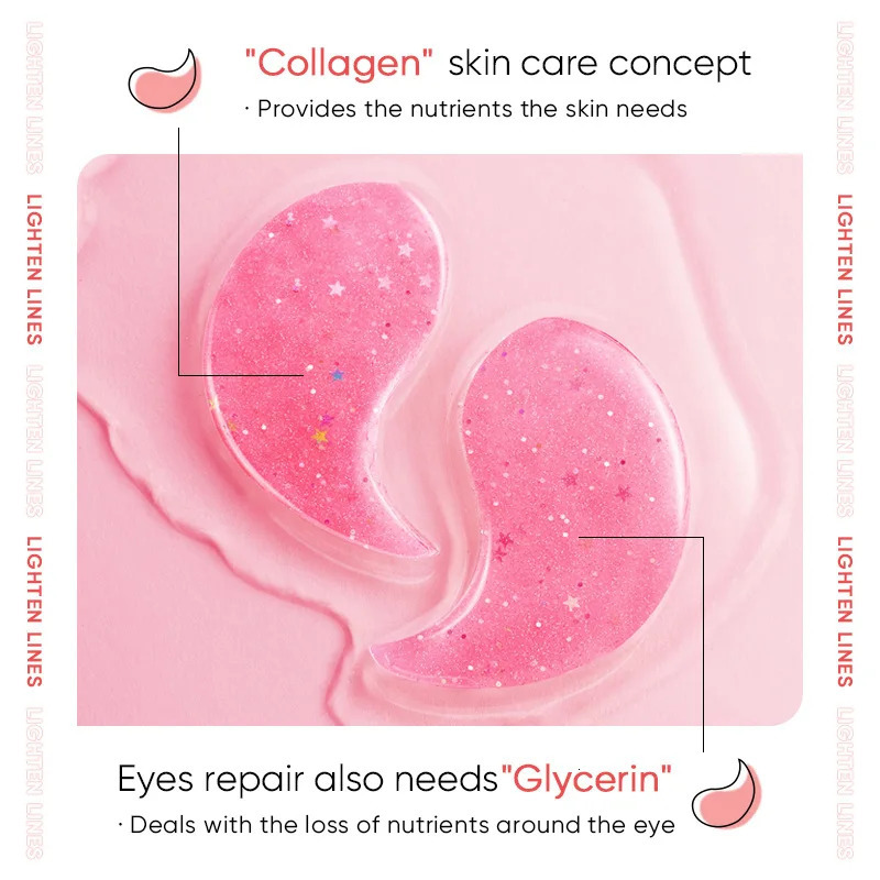 60pcs SADOER Rose Starry Collagen Eye Mask Dark Circles Eyes Bags Eye Patches Eyes Skin Care 250813