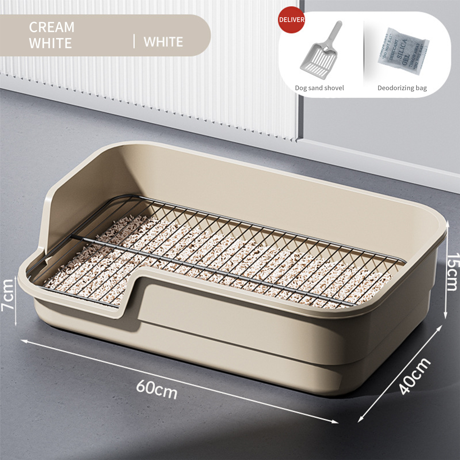 Dog Toilet Extra Large Anti Splashing Slant Mouth High Fence Small Dog Tablet Dog Toilet Anti Splashing Pet Supplies