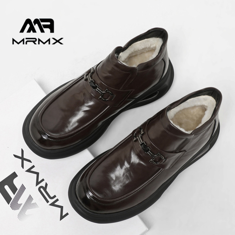 Leather Casual Versatile Business British Style Formal Air Cushion Thick Sole Height Increasing Slip-On Men's Cotton Shoes