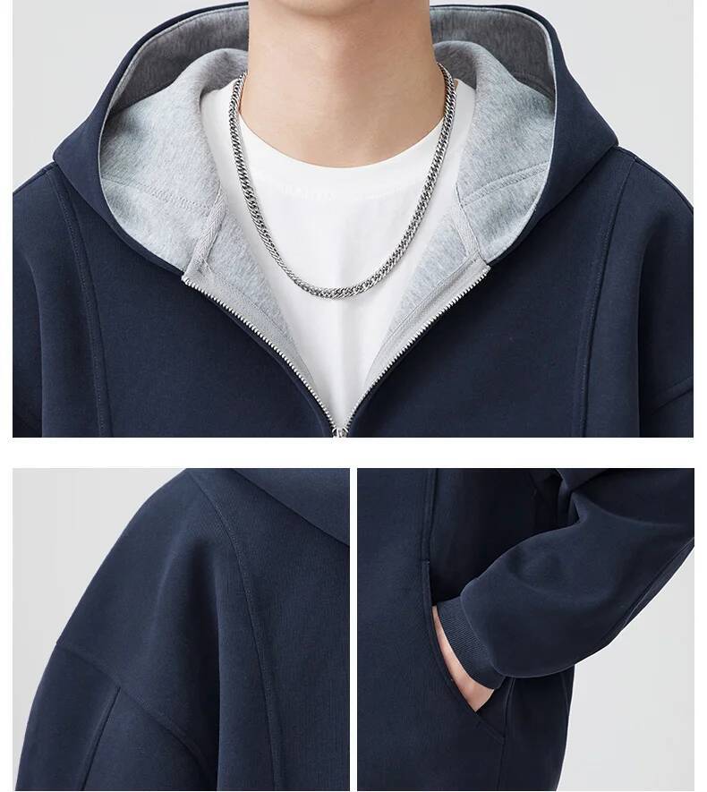 Autumn Hooded Sweatshirt Men Loose Casual Streetwear Fashion Vintage Sport Hood Sweatshirts Jacket Couple Hoodie Coat Outerwear