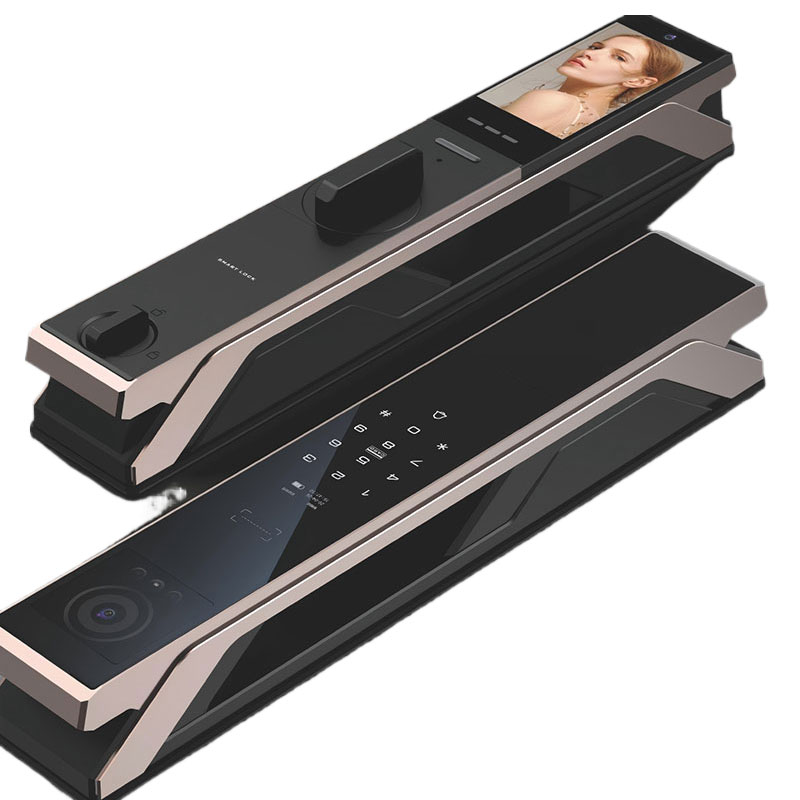 RUBINHR C929 Smart Electronic Digital Door Lock with Dual Cameras, Secure Facial Recognition, and Fingerprint Keypad