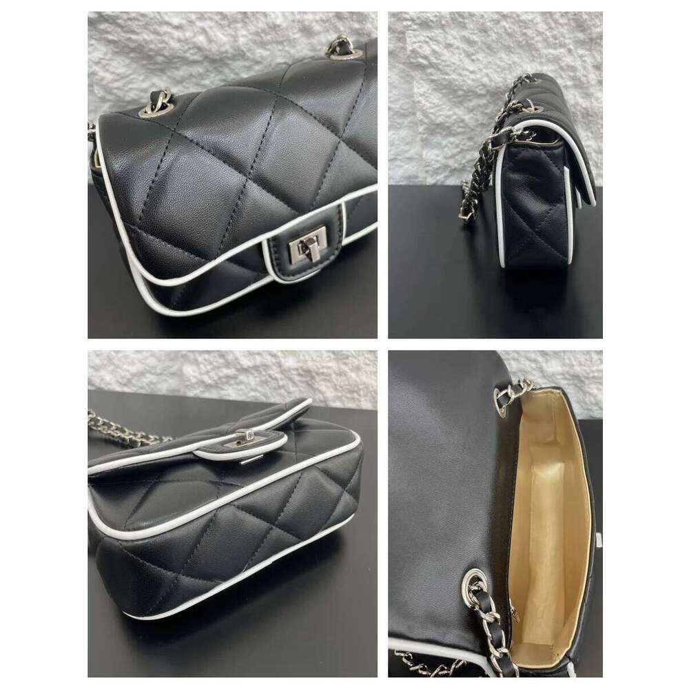 Designer Luxury Briti Sle Top Layer Cowhide Leather Small Square Chain Underarm Mobile Phone Women S Single Oulder Crossbody Bag