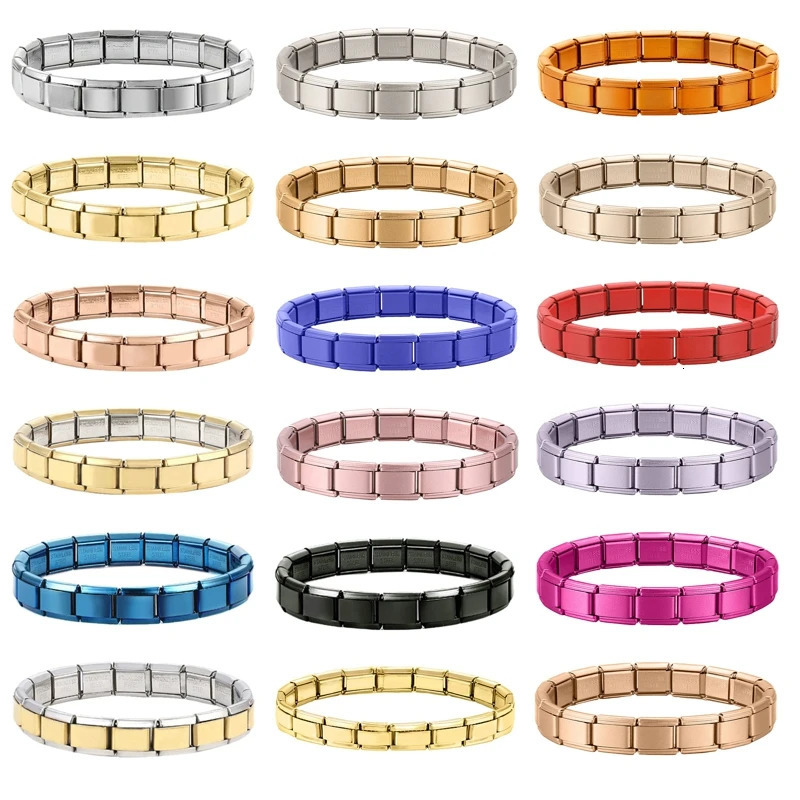 Italian Charm Bracelets DIY Basic Elastic Charm Stainless Steel Bracelet Fashion WomenS Jewelry Making Wholesale 250812