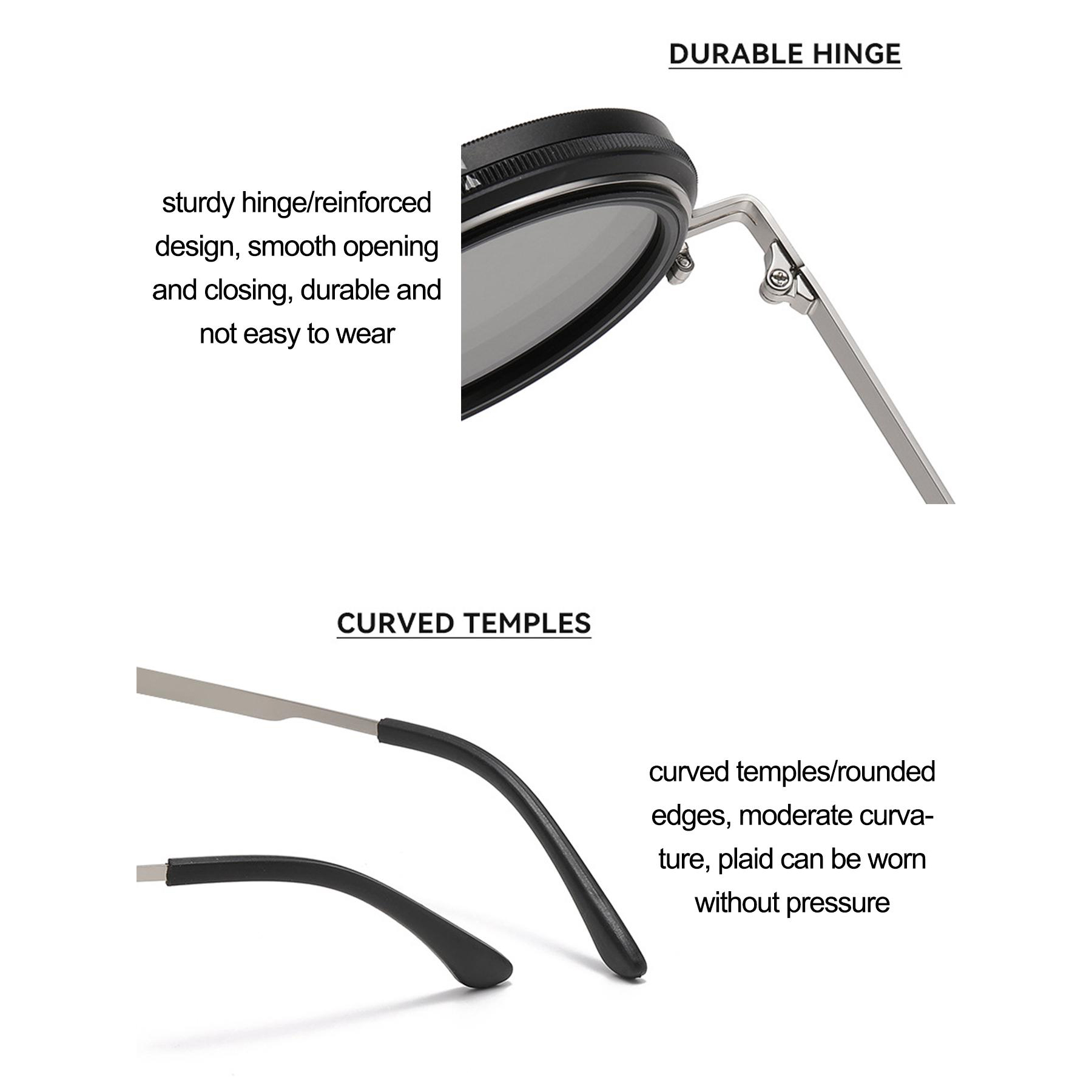 High Quality UV400 Round Polarized Brightness Adjustable Sunglasses Aperture ND Filter Tint Adjustment Sunglasses with Camera Lens