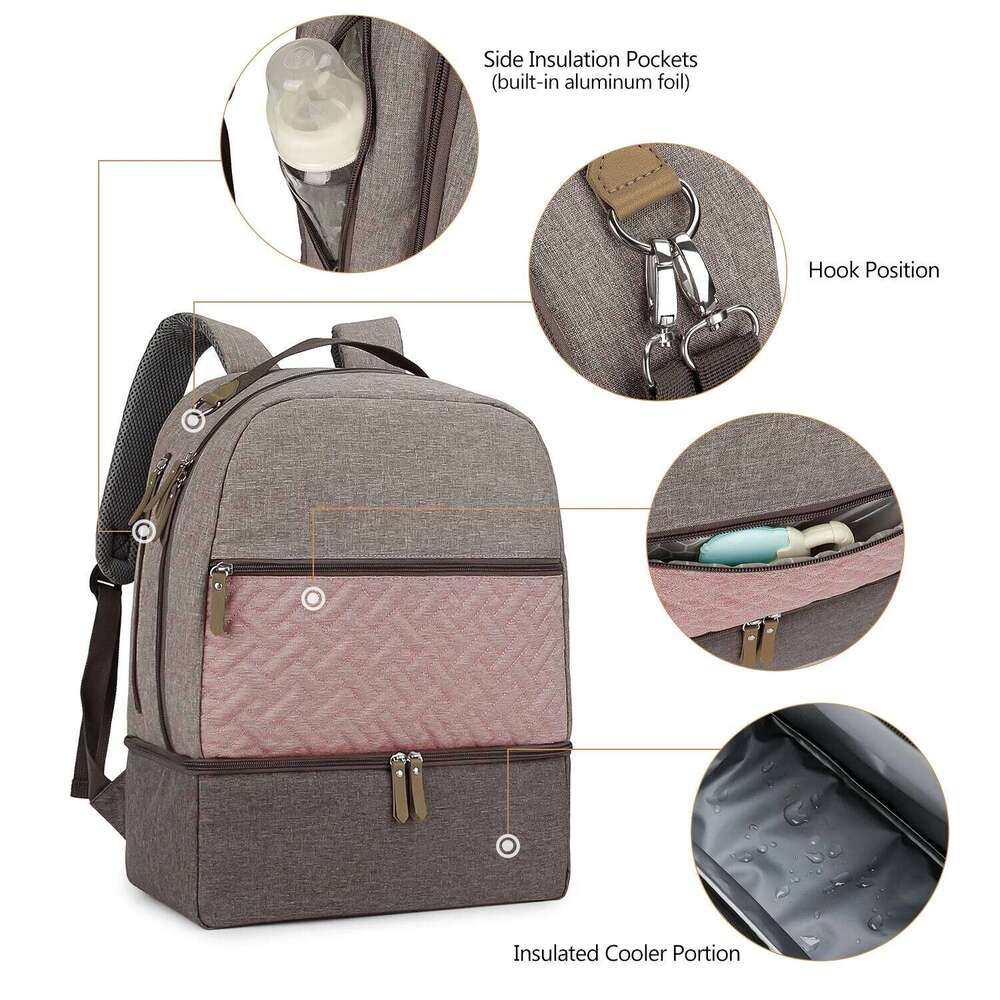 Mother and travel outdoor dining baby food fresh-keeping backpack milk storage mommy bag