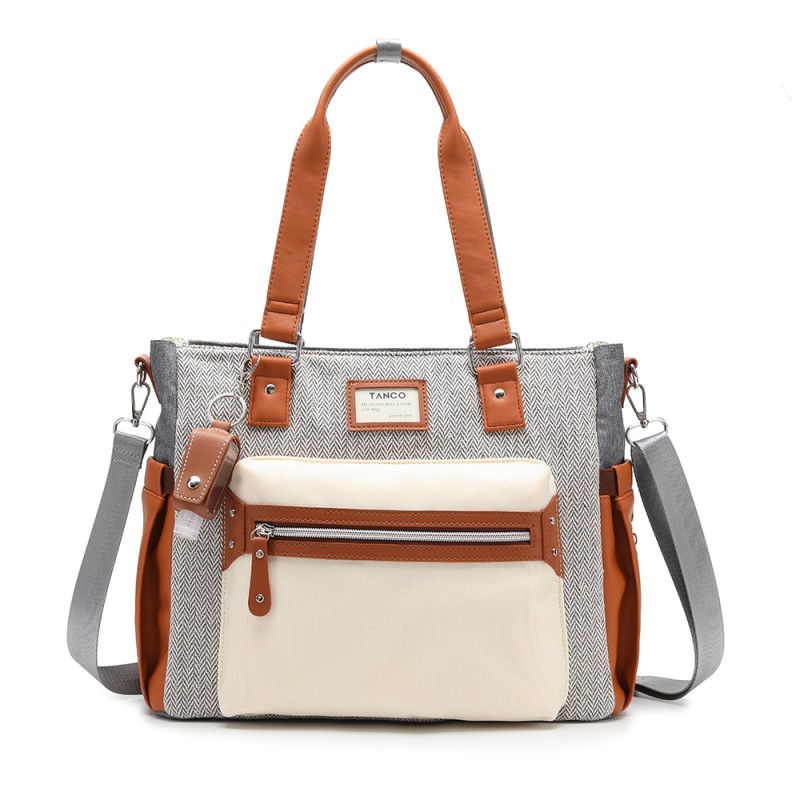 Mom's Stylish Large Capacity Canvas Purse for Everyday Use Lightweight & Water-resistant Interior Compartments