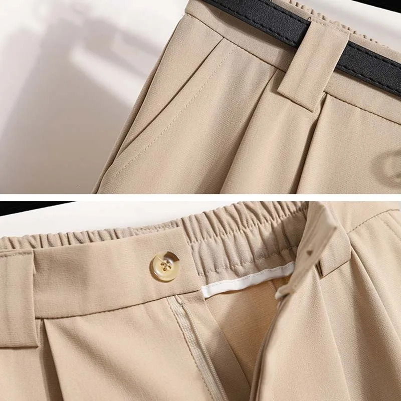 L4XL Plus Size Pants For Women 2025 Arrivals High Waist Straight Suit Pant Korean Style Casual Trousers Female 250808