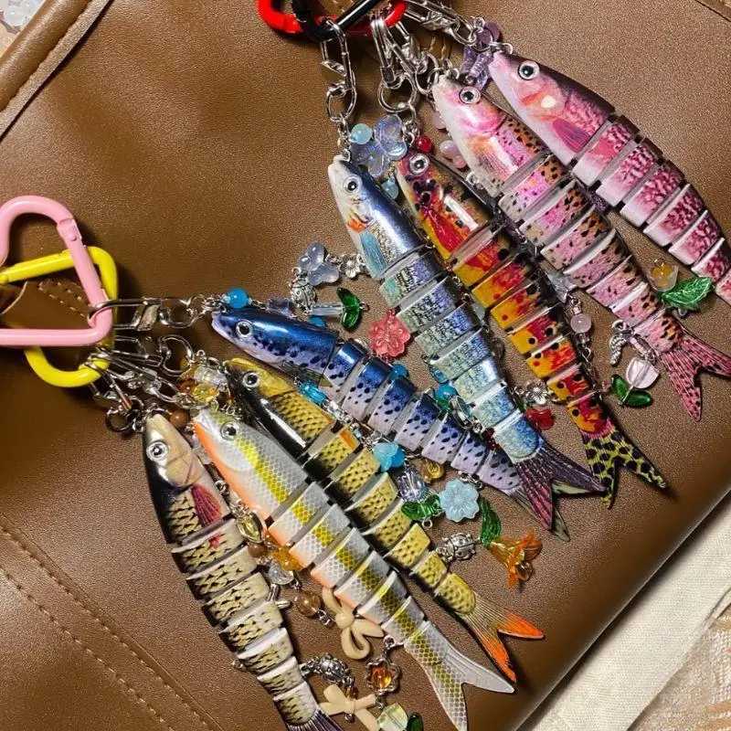 Creative Fish Keychains Fun Fishing Lover Pendant Fashion Fisherman Master Keyring I Love Fishing Pendant Backpack Accessories Y250814