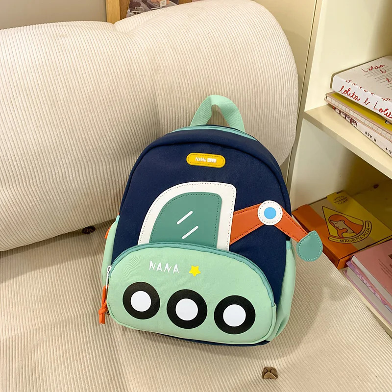 Kindergarten Cartoon Digging Machine Pattern Backpack Boys Girls Trend Kids Backpack Lightweight Adjustable Cute Backpacks 250813
