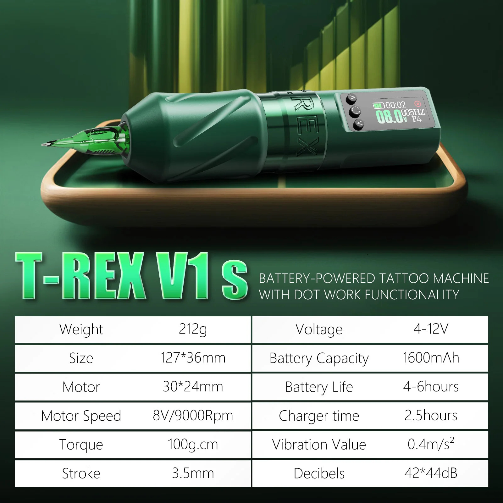 TRex wireless tattoo machine multifunctional pen with 1600mAh battery rotary 35mm stroke length 250809