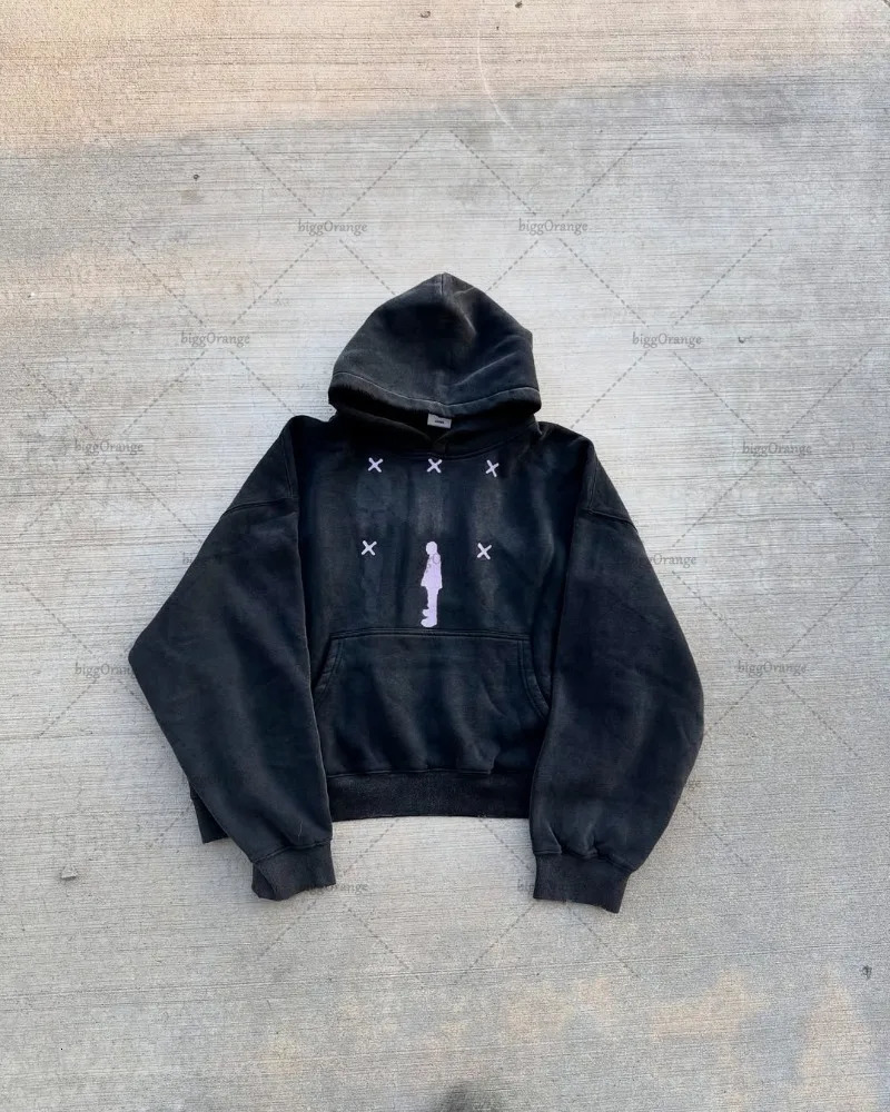 Street Hip-hop Personalized Casual Loose Hoodie Men American Retro Harajuku Y2K Fashion Oversized Sweatshirt Women 250813