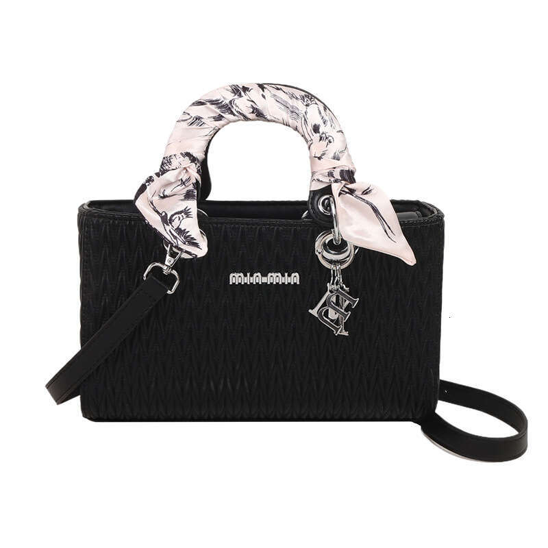New Small 2025 High-End Silk Scarf Woven Princess Diana Handheld Shoulder Crossbody Trendy Women's Bag