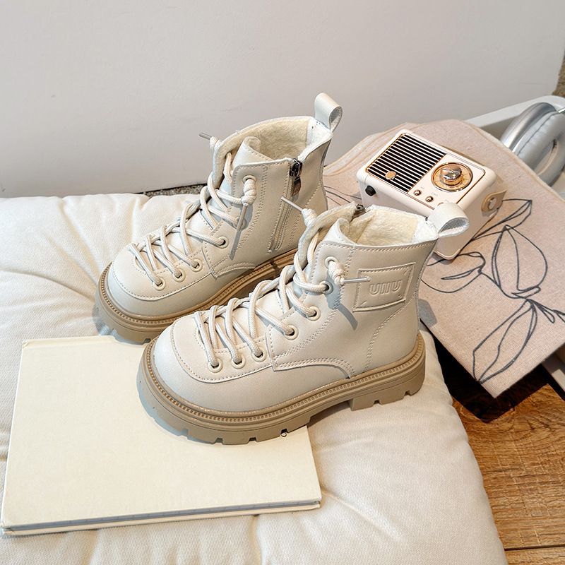 Boys Boots Girl Toddler Waterproof Non Slip Winter Boots Children Leather Plush Shoes Happysteps Fashion Kid Boots Sizes US7C-US4Y