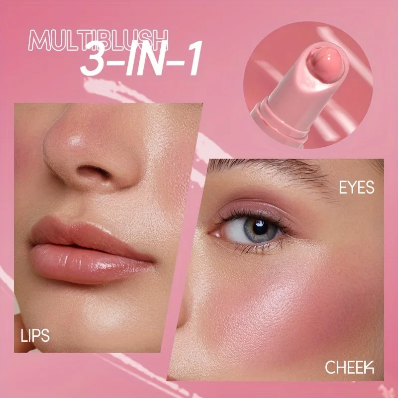 USHAS 4 Color Long-lasting Liquid Blush Facial Contouring Lightweight Soft Multi-Use Cream Blush Waterproof Facial Blush Stick 250813