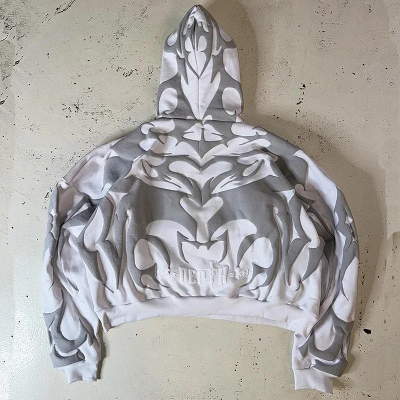 Hip Hop High Street Style Letter Printed Loose Pullover Sweatshirt Y2K Retro Harajuku Casual Large Hoodie Mens Top 250813