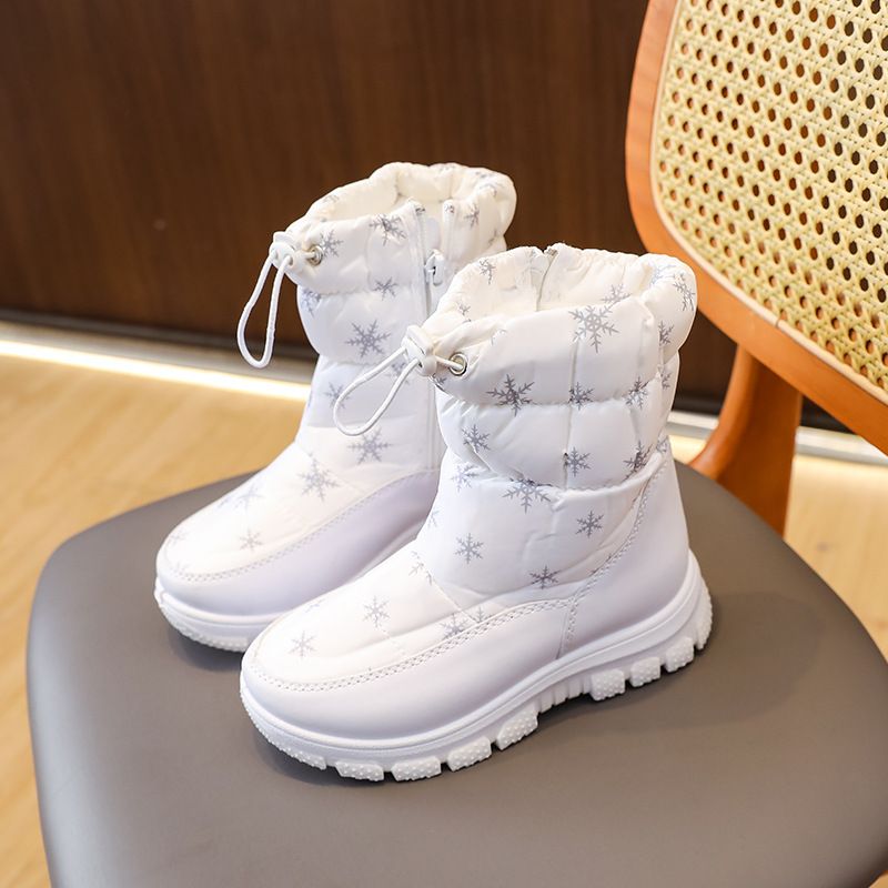 Kid Winter Warm Fur Snow Boots Children Black Furry Shoes Kidsnest Girls Boys Non-slip Waterproof Kids Footwear Child Boots Toddler Baby Shoes Pink Si