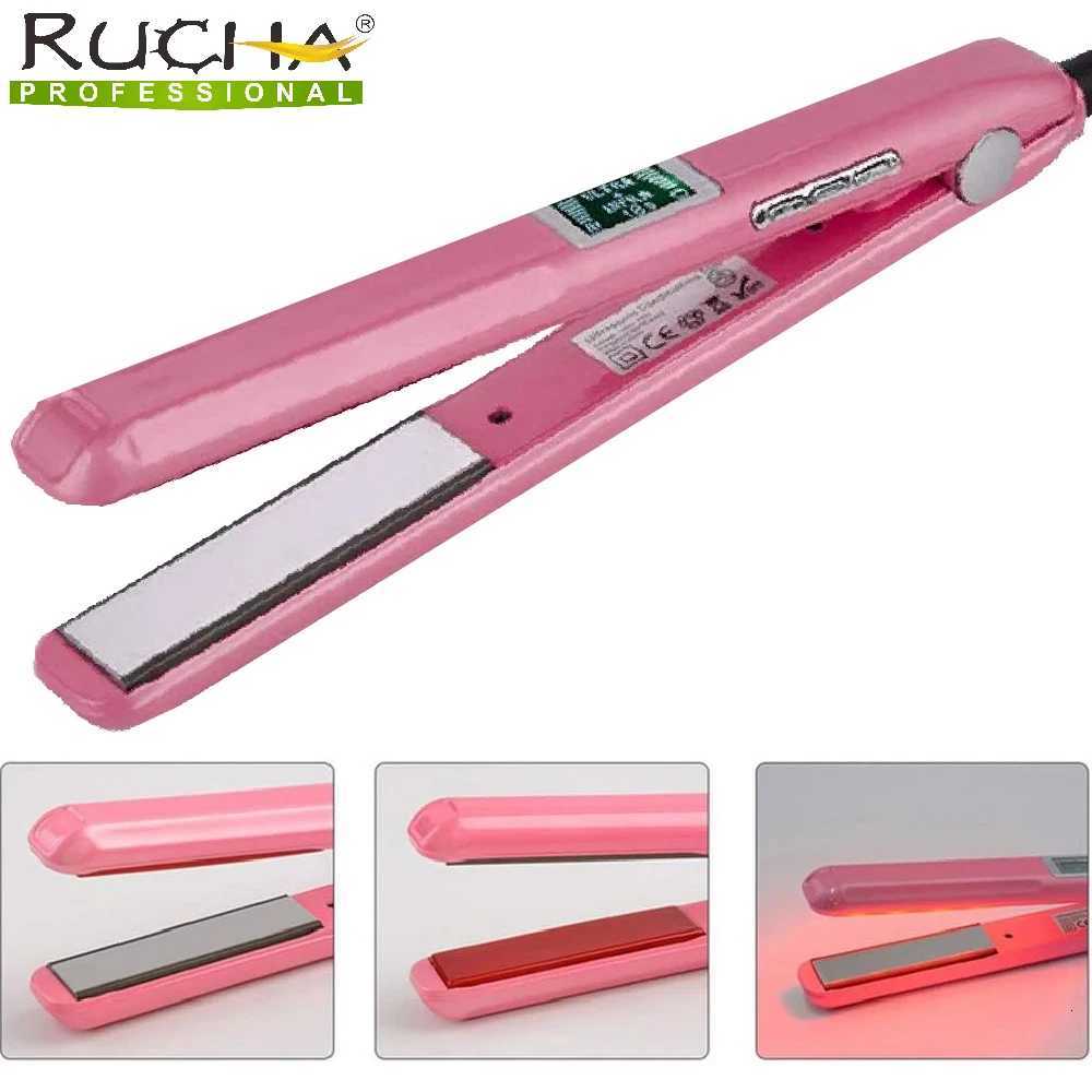 RUCHA Ultrasonic Infrared Hair Straightener Cold Hair Care Flat Iron for Professional Hair Treatment Recovers Damaged W250814