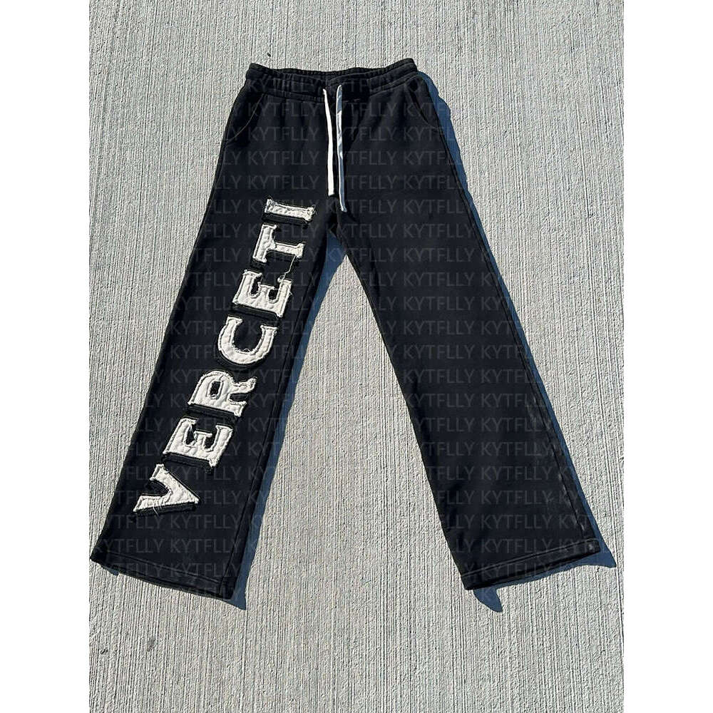 Street Style Hip-Hop Letter Print Pattern Cardigan Zipper Hoodie Fashion Casual Set 2025