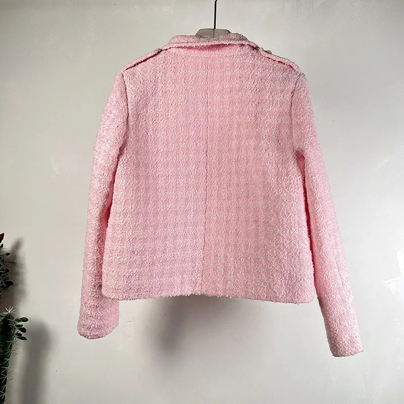 Spring and Autumn New Elegant Tweed Slim Top French Socialite Elegance Thin Long Sleeve Short Coat for Women