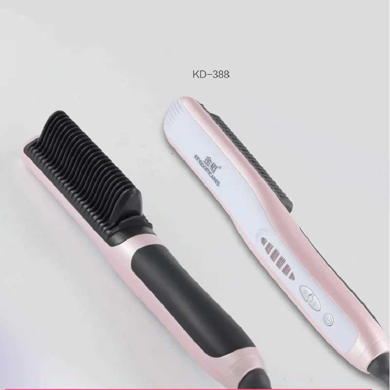 Professional Tourmaline Ceramic Heating Hair Straightener Comb Brush Curler Styling Tools Electric Hair Straightening Brushes W250814