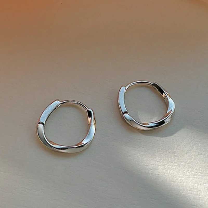 Geometric Wave Twisted Hoop Earrings for Women 2024 New Trend Simple Ear Buckle Jewelry Huggies XJ250814