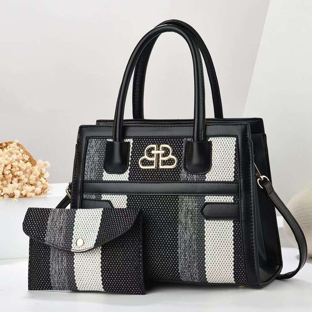 Women's Fashion Versatile Large Capacity Mother-Daughter Handbag Trendy Textured Single Shoulder Bag