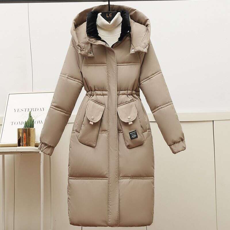 Winter new Hooded Cotton jacket Women Parkas Mid-Length Thick Warm Windproof Padded Clothes Casual Loose Snow Wear Overcoat
