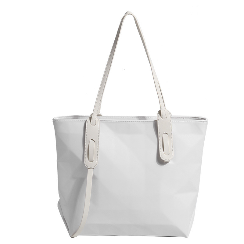 Design Geometric Quilted Tote Large Capacity OL Style Commuter Shoulder Underarm Bag for Women