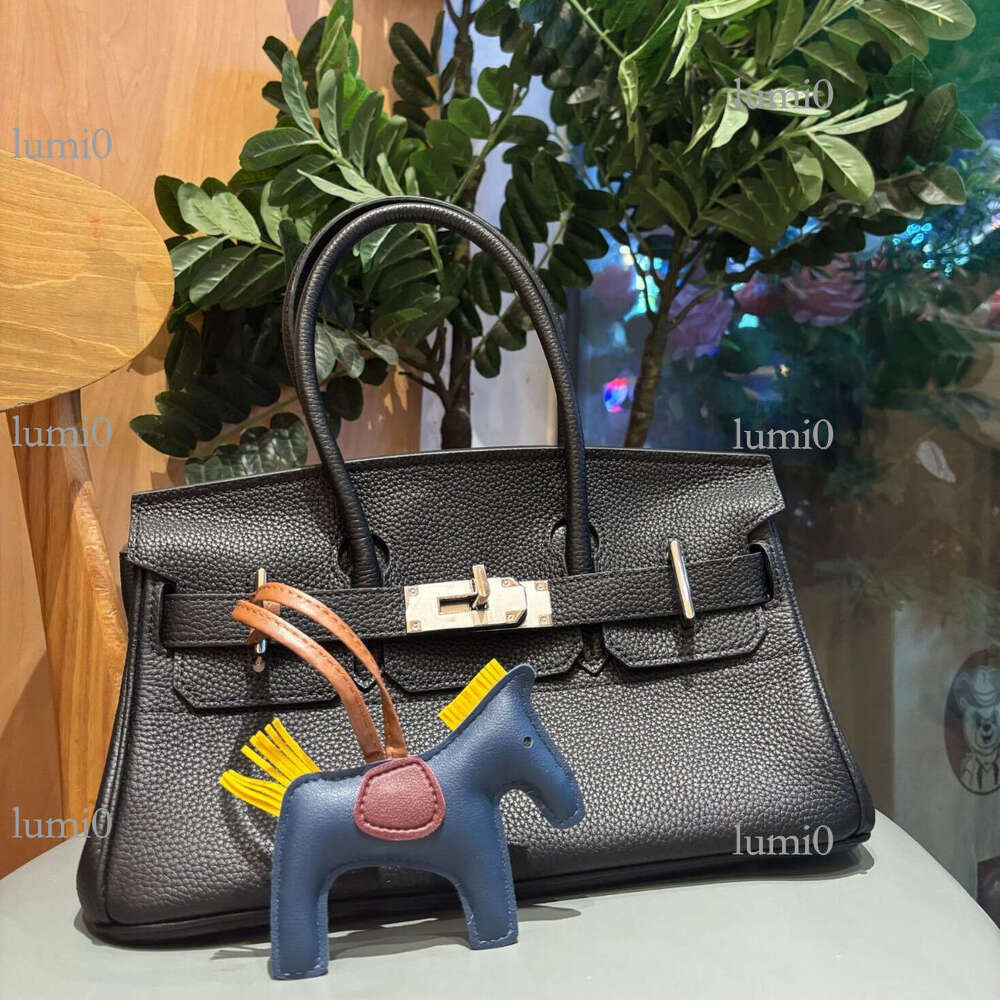 H Same Style PU Pony Pendant Bag Accessories Leather Cotton Filled Handmade