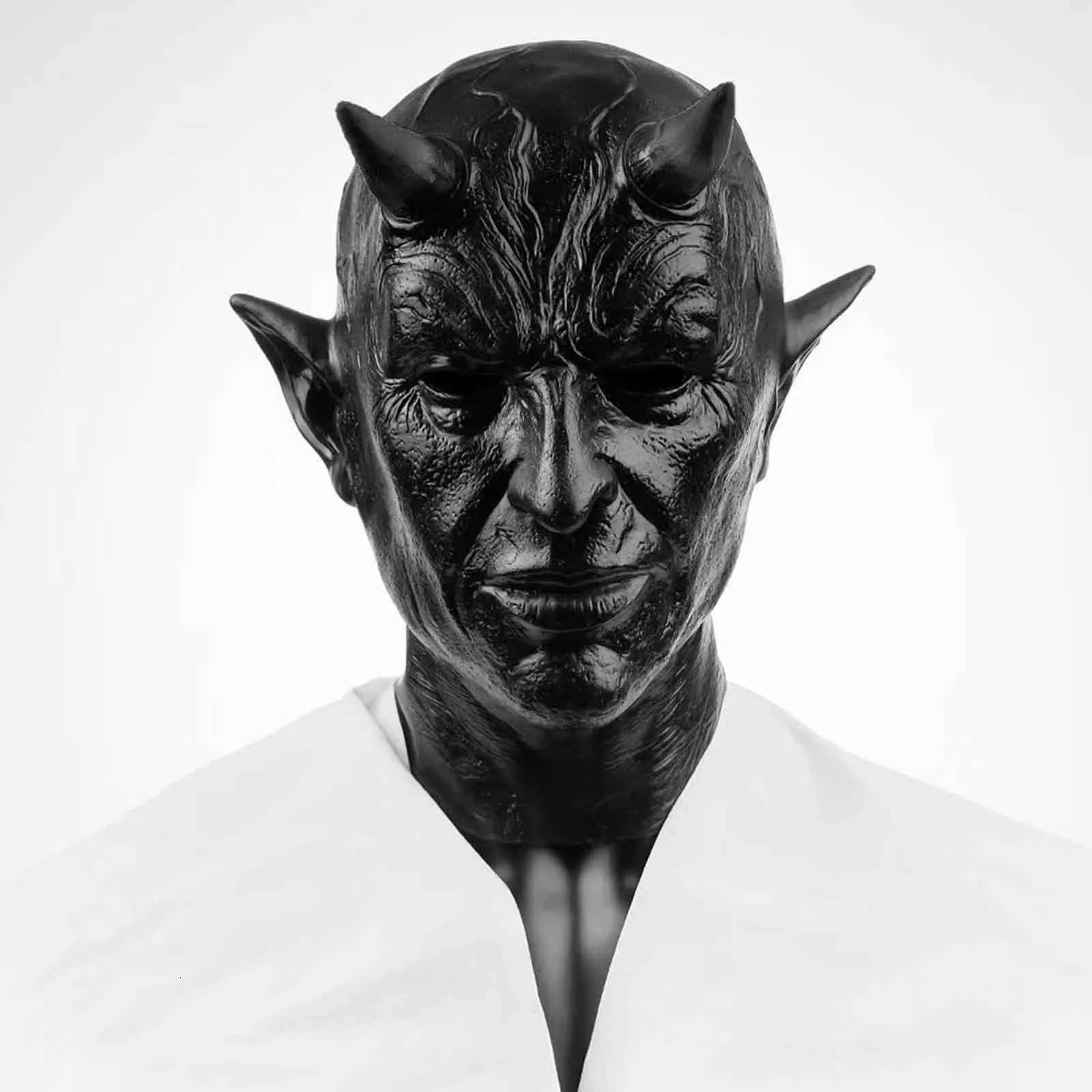 Halloween Horror Mask Magic Horns Adult Zombie Monster Vampire Role Playing Demon Scary Fear Party Game Props Y250814