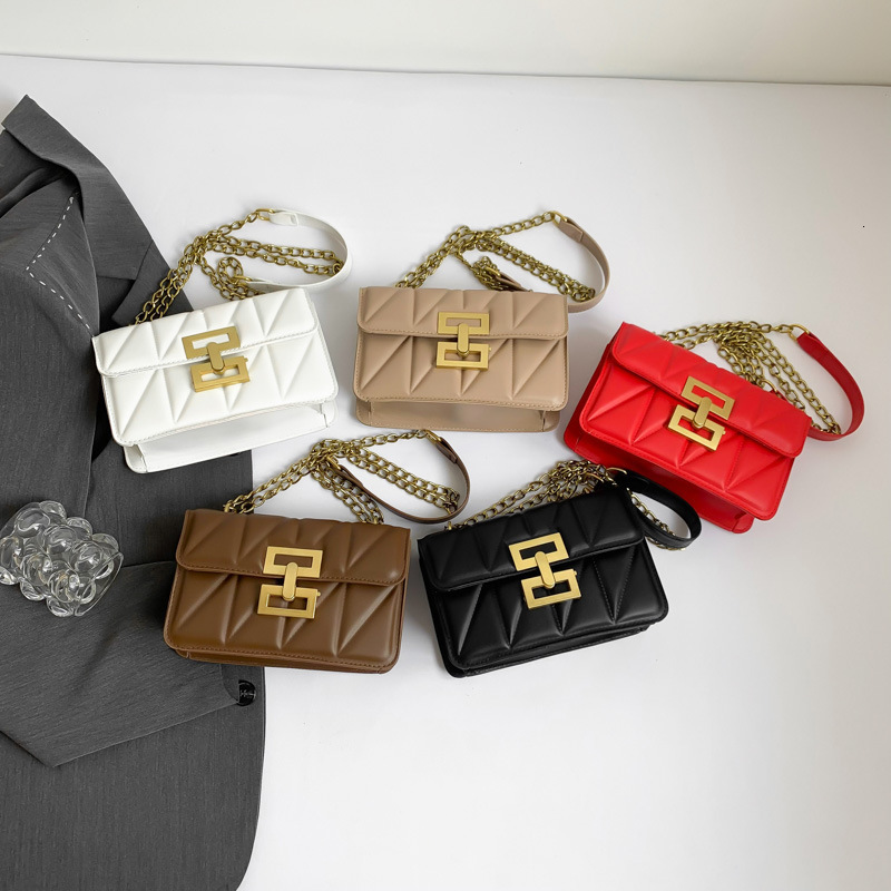 Luxury Brand Designer Bag Single Shoulder Bag Korean Version Quilted Chain Versatile Crossbody Bag Casual Texture Commuter European And American Retro