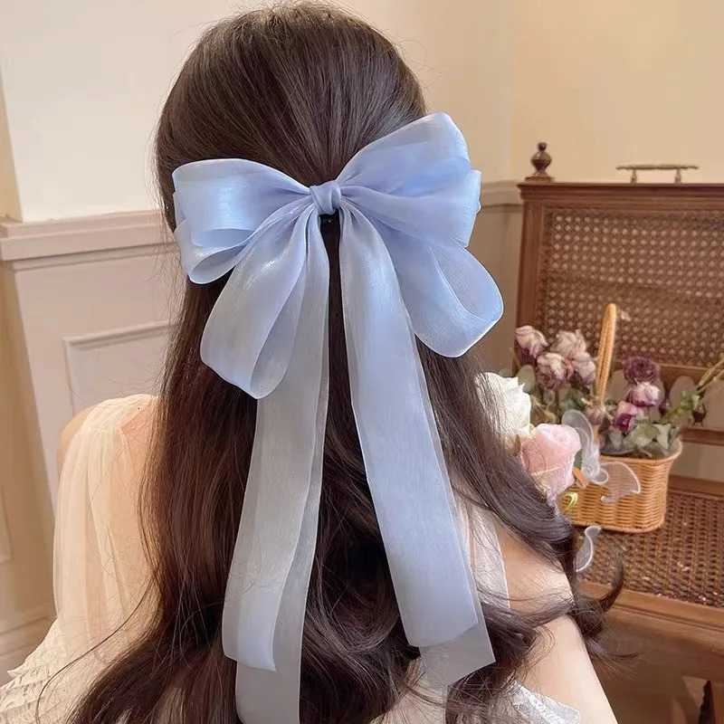 Large Size Ribbon Bow Headband Hair Clip High-end Silk Ribbon Hair Accessory At The Back Of The Girls Head 250812