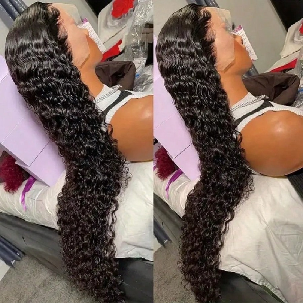 40 42 Inch 13x4 13x6 Hd Black Lace Frontal Wigs Loose Deep Wave Wig Ready To Wear Curly Wave Lace Front Wig Synthetic For Women