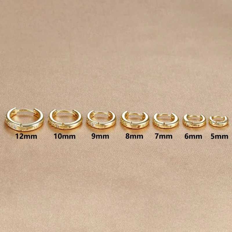 1Pair Stainless Steel Huggie Minimal Hoop Earrings Little Crystal Zirconia Thin Helix Tragus Cartilage Earrings Piercing Jewelry XJ250814