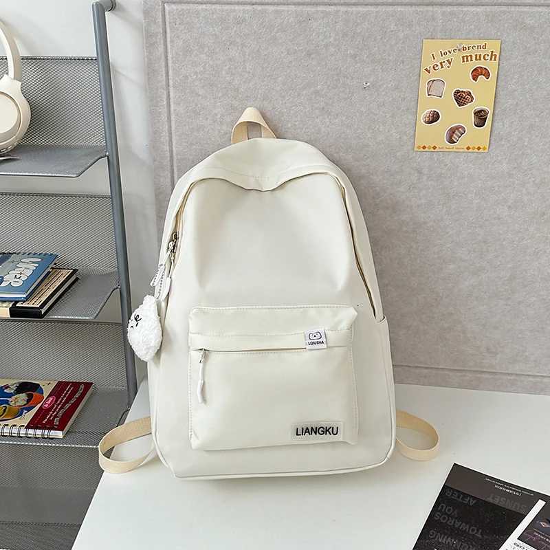 New Waterproof Nylon Women Backpack Female Travel Bag Backpacks Schoolbag for Teenage Girls Solid Color Bookbag Mochila Bookbag XJ250814