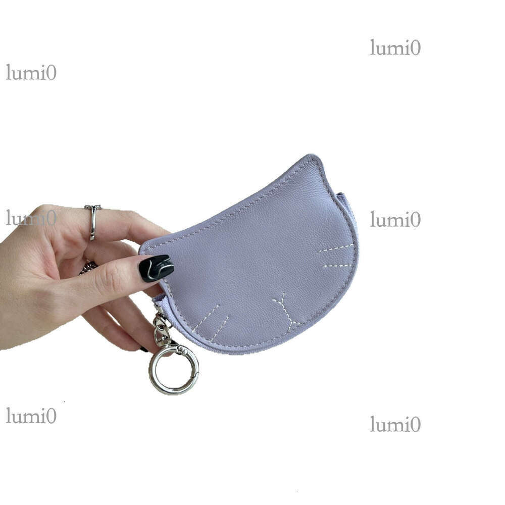 INS Sheepskin Purse Texture Niche Soft Cute Small Cat Coin Lipstick Earphone Bag Pendant