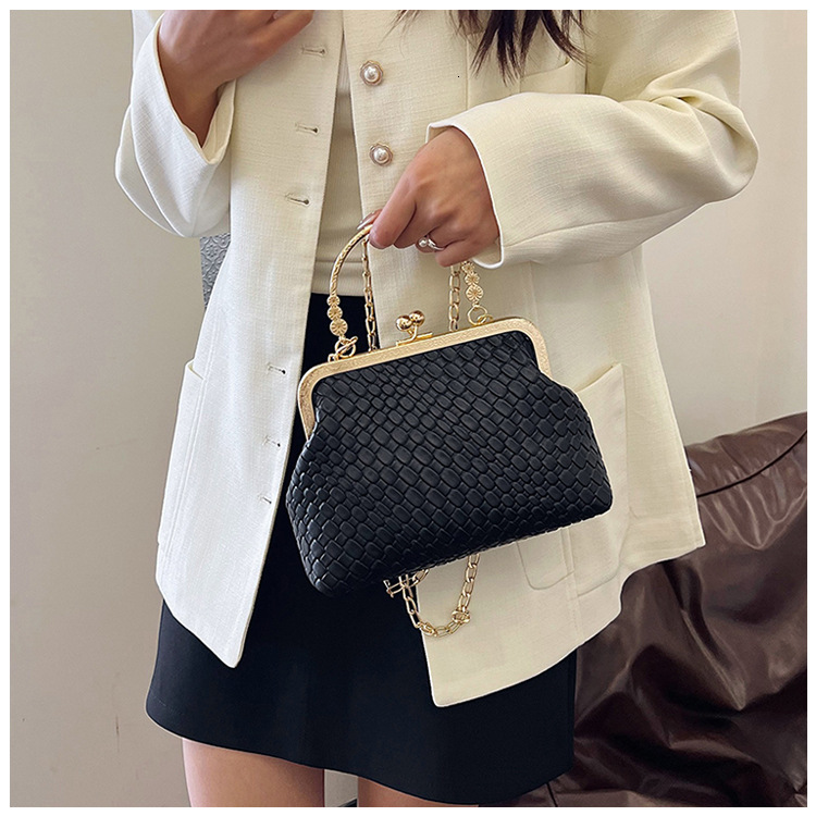 Luxury Brand Designer Bag Fashion Woven Shell Bag 2024 New Chain Princess Bag Fresh Handbag Mini Shoulder Bag Women's Bag