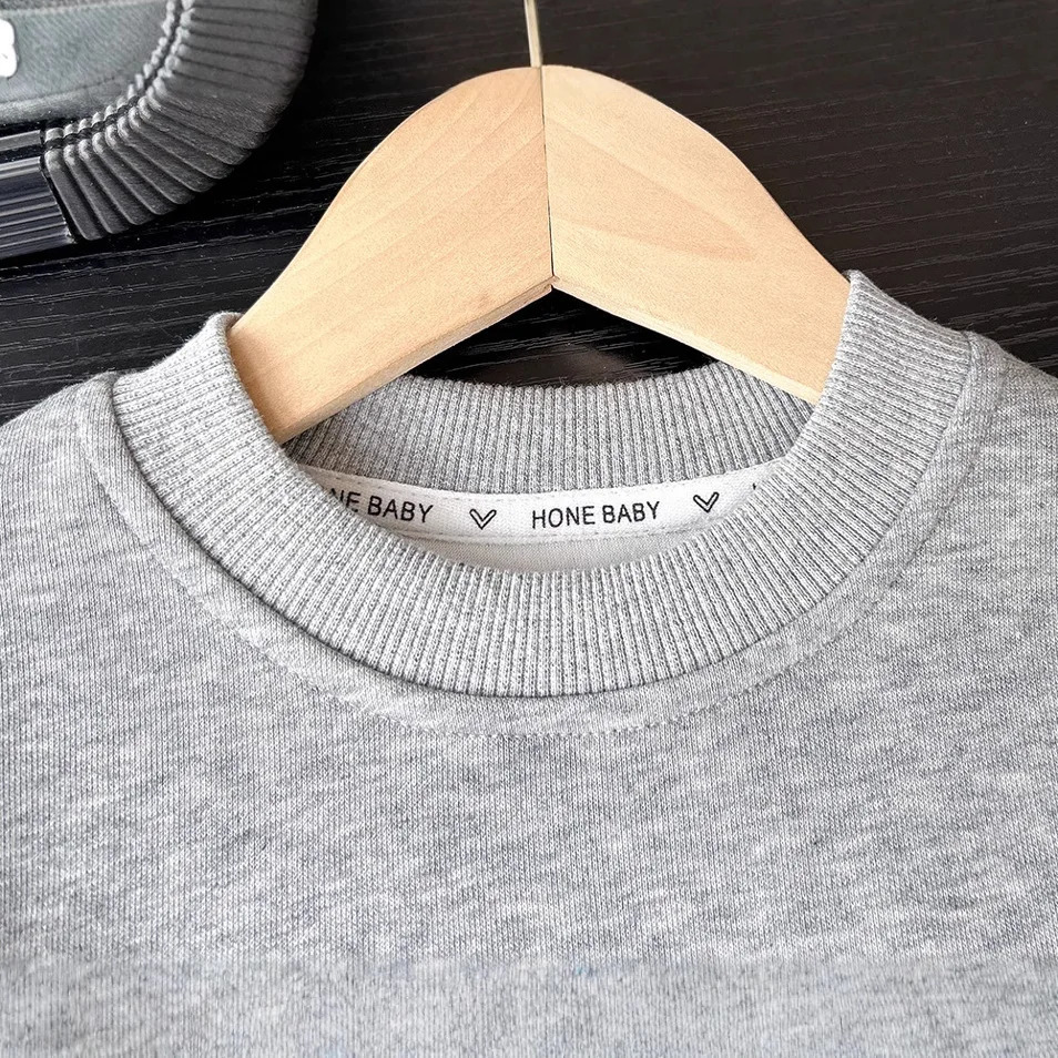 baby boys autumn sweatshirt sets round neck topElastic Waist pant toddler boys sets letter printed kids baby boys Two-piece set 250813