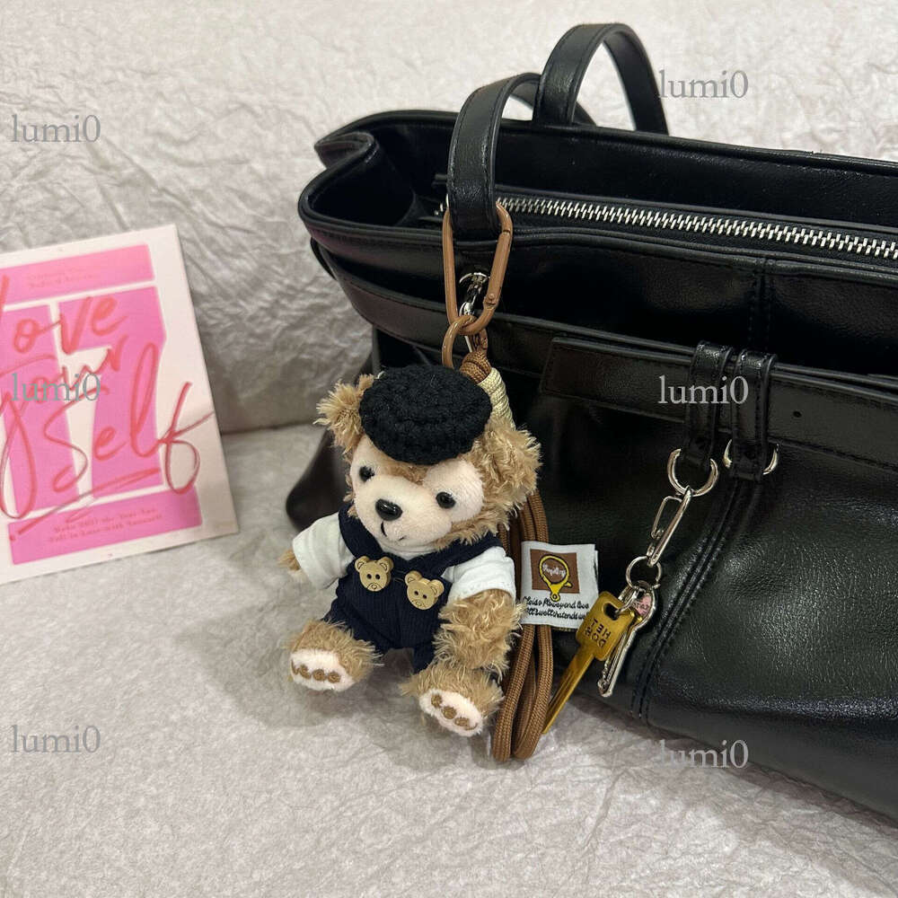 Shirley Meimei Car Keychain Bag Pendant Plush Cartoon Duffy Bear Doll Ornament Gift