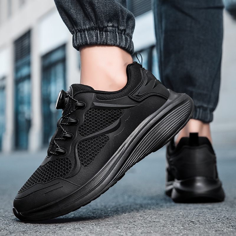 Outdoor training hiking lightweight casual running automatic buckle men's shoes, anti-slip and puncture-proof work shoes