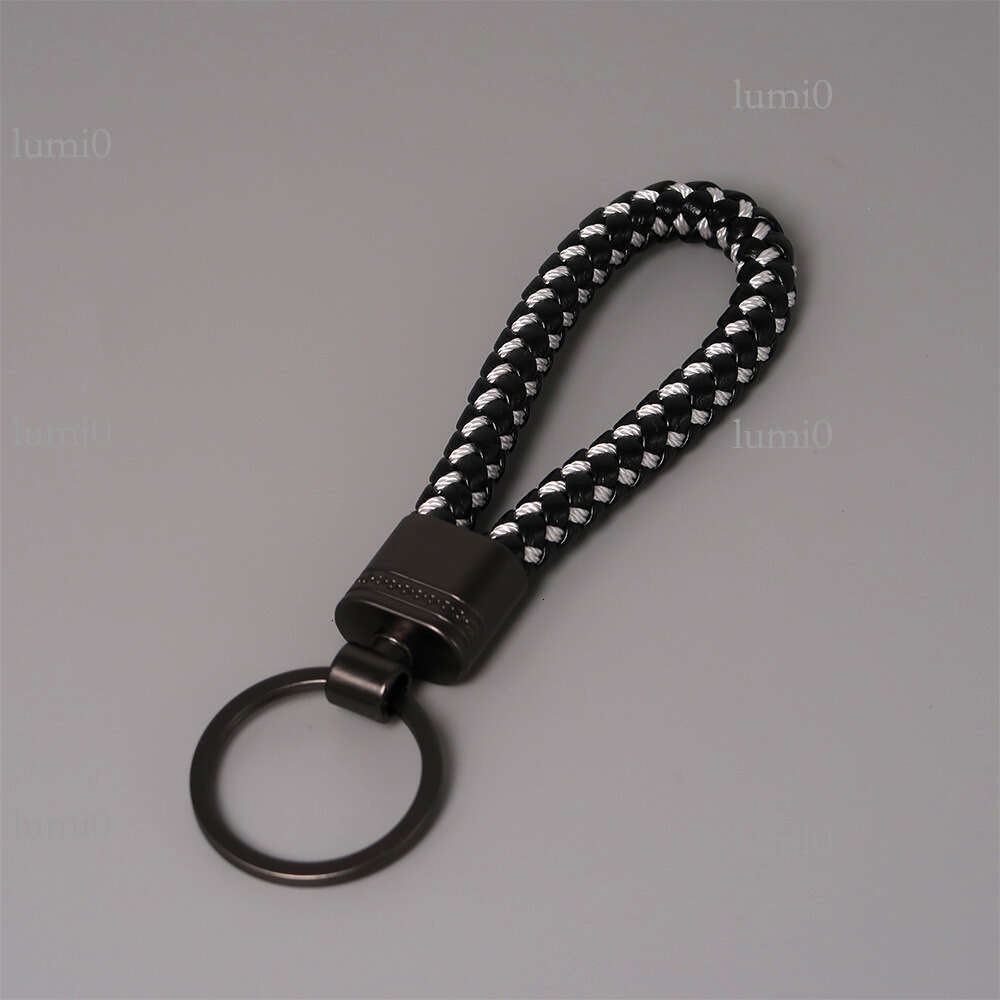 Handmade Woven High-Quality PU Leather Rope Car Keychain Pendant Bag Decoration Small Gift Personalized Lightweight