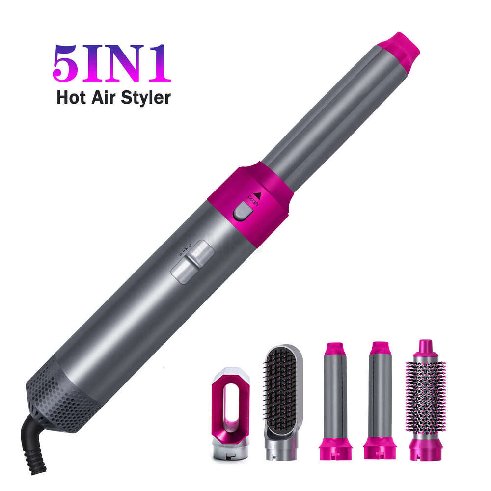 New Generation Upgraded Strong Suction 5-In-1 Hot Air Comb Multi-Function Straightening Curling-Iron Hair Dryer