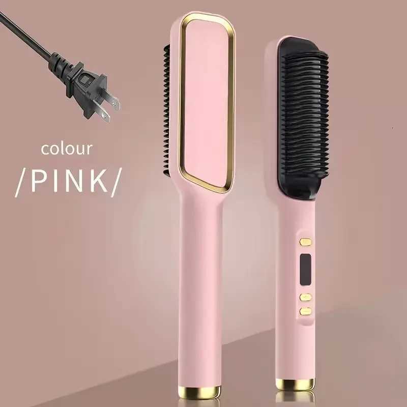 35W Ceramic Multifunctional Styling Comb Straightener and Curling Iron with Temperature Control and Fast Heating Speed W250814