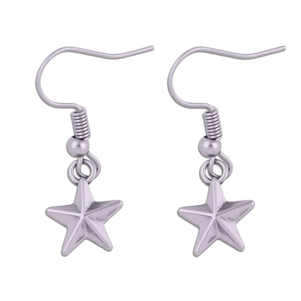 Alloy Women's Earrings Moon Ear Hook Design Long-lasting Non-fading Niche Accessories