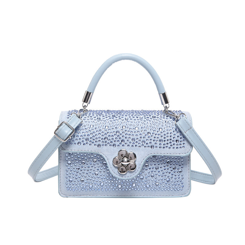 Luxury Brand Designer Bag Handbag Korean Fashion Diamond-Studded Simple Versatile Shoulder Bag Commuting Casual Textured Large Capacity Crossbody Bag